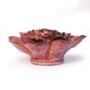 Camellia Ceramic Flower- Chive – Dewberry Red – 5.75″ x 2.75″